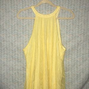 Yellow lace dress